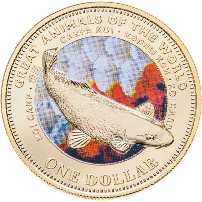 купить Фиджи 1 доллар 2009 "Великие животные мира - Карп кои"