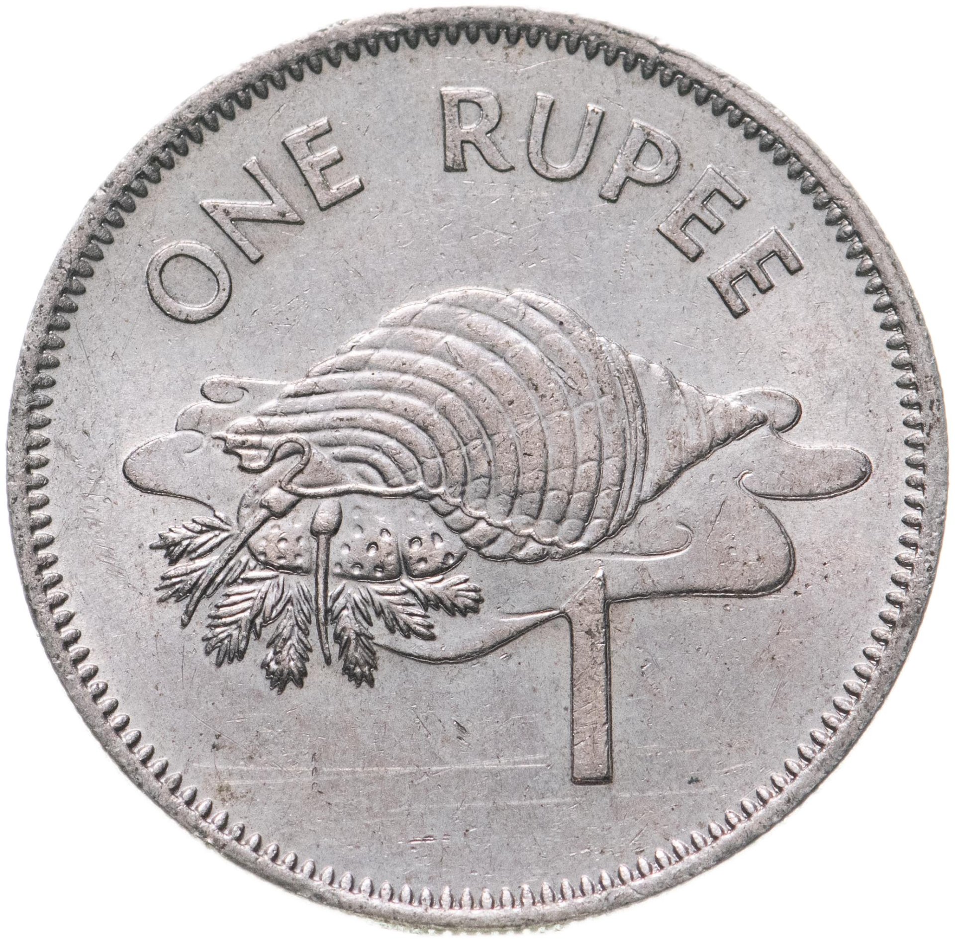 Монета сейшелы 1 рупия (rupee) 1982 стоимостью 310 руб.
