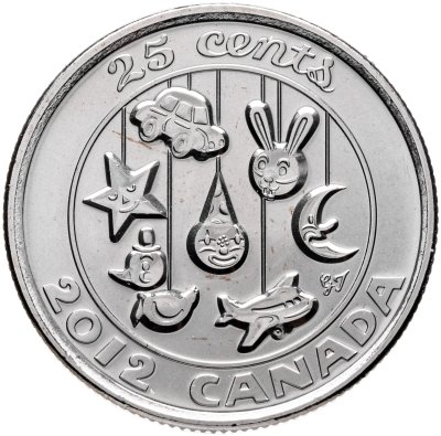 купить Канада 25 центов (cents) 2012 "Детские игрушки"