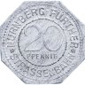 Купить Германия, Нюрнберг (нотгельды) 20 пфеннигов 1919 "Ратуша Нюрнберга" (трамвайный жетон)