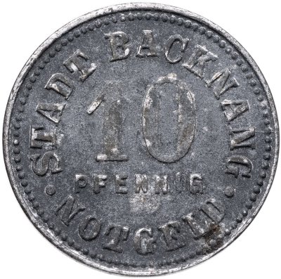 купить Германия "Бакнанг" 10 пфеннигов 1918 нотгельд