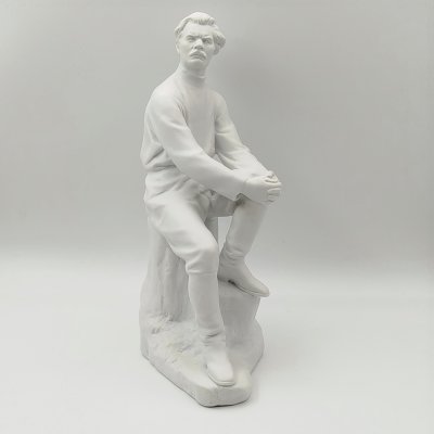 купить Статуэтка "Максим Горький", автор В.Г. Стамов, бисквит, Ленинградский фарфоровый завод (ЛФЗ), СССР, 1950-1960 гг.