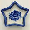 Купить Конфетница (салатник) в форме звезды с цветочным декором, р. Кашаева, фарфор, роспись, Гжельский фарфоровый завод, Россия, 1990-2010 гг.