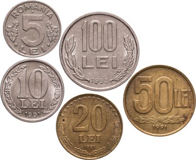 купить Румыния набор из 5 монет 1991-1993