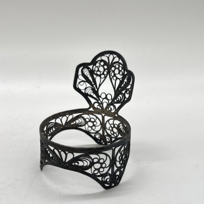 купить Оплетка для солонки в технике ажурная скань, металл, ажурная скань, СССР, 1960-1980 гг.