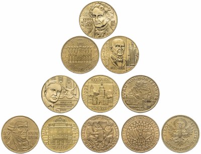 купить Австрия набор из 11 монет 20 шиллингов 1980-2001