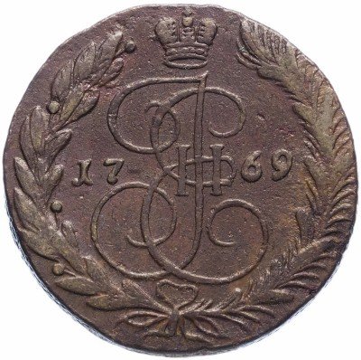 Купить 5 копеек 1769 ЕМ   орёл 1770-1777, нового образца