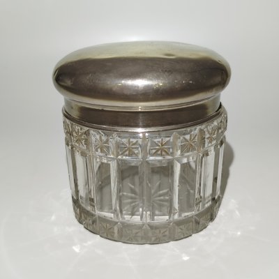 купить Банка (шкатулка) из парфюмерного набора, металл, стекло, Европа, 1900-1930 гг.