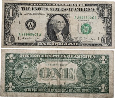 купить США 1 доллар 1969B года (Pick 349c) А-Бостон