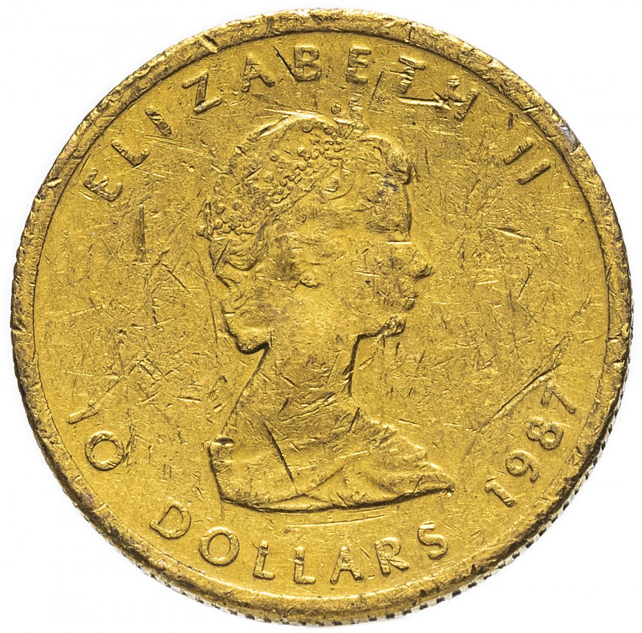 купить Канада 10 долларов 1987 - 1/4 унции золота