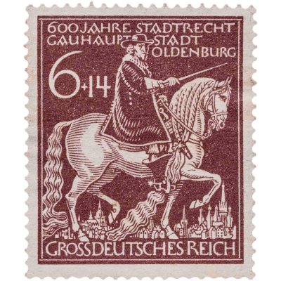 купить Германия, Третий Рейх 6+14 рейхспфеннигов 1945 "Годовщина 600-летия со дня основания Ольденбургского муниципального закона"