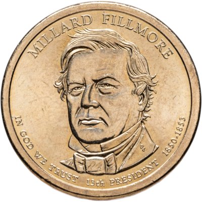 купить США 1 доллар 2010 "13-й президент США - Миллард Филлмор", знак монетного двора "P" - Филадельфия