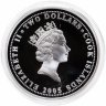 Купить Острова Кука 2 доллара 2005 "Птицы Новой Зеландии - Новозеландский голубь", в футляре с сертификатом
