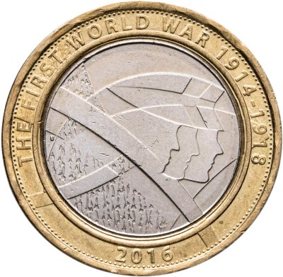 купить Великобритания 2 pounds (фунта) 2016 "100-летие с начала Первой мировой войны - армия Великобритании"