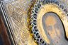 Купить Икона в окладе "Иисус Христос Вседержитель", серебро 84 пробы, дерево, масло, ткань, гравировка, канфарение, монтировка, серебряное заведение Николая Струлева, Российская империя (г. Москва), 1887 г.