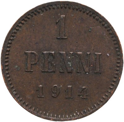 Купить 1 пенни 1914 монета для Финляндии