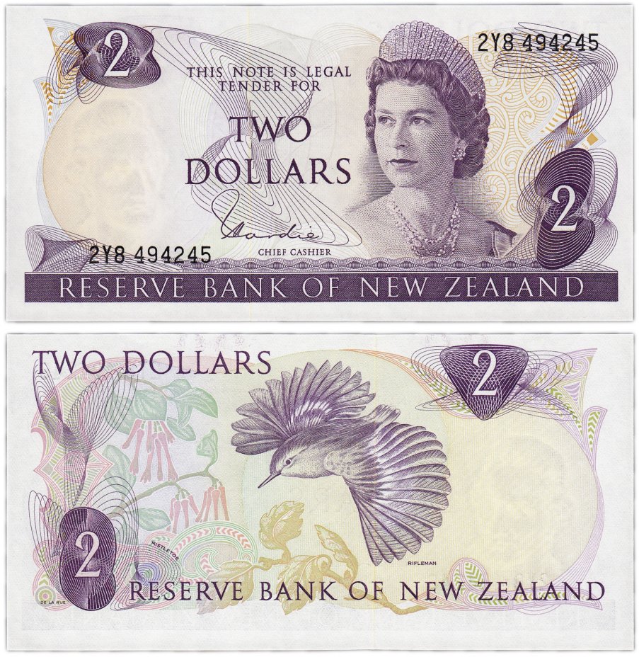 купить Новая Зеландия 2 доллара  1977-81 (Pick 164d)