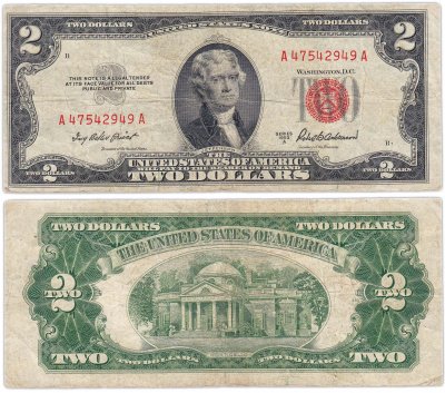 купить США 2 доллара 1953 series 1953A (Pick 380a)
