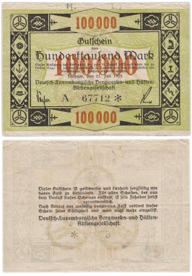 купить Германия, Бохум 100 000 марок 1923