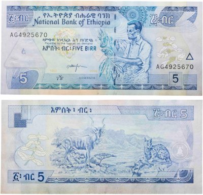 купить Эфиопия 5 бирр (быр) 2000