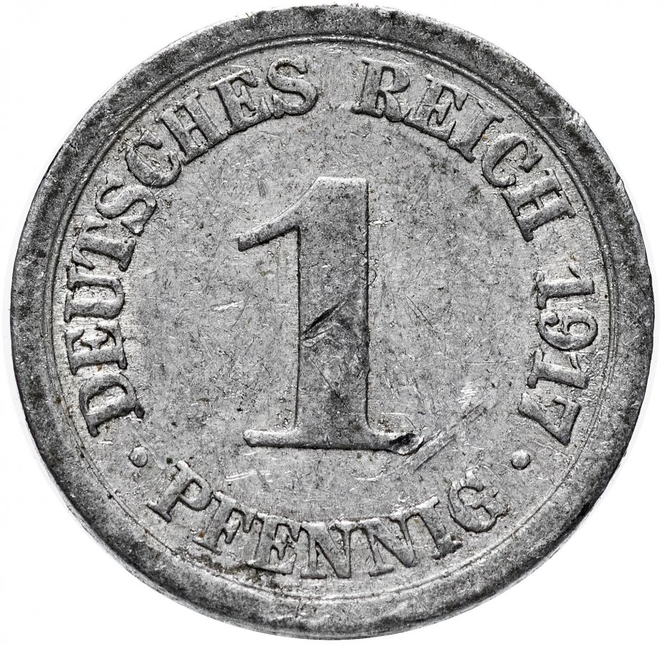 купить Германия 1 пфенниг 1917, случайный монетный двор