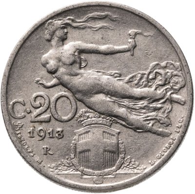 купить Италия 20 чентезимо (centesimi) 1913