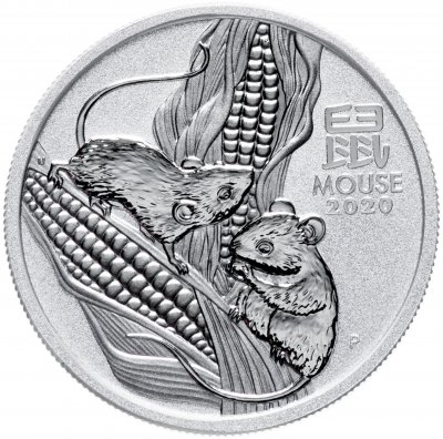 купить Австралия 50 центов 2020 "Восточный календарь - Год мыши (крысы)" [1/2 унции серебра 999 пробы]