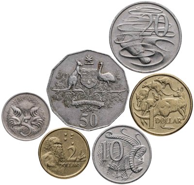 купить Австралия, набор из 6 монет 1977-2009 (5 центов - 2 доллара)