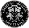 Купить Того 1000 франков 2003 Олимпийские игры, в слабе Монетник.ру PF Details