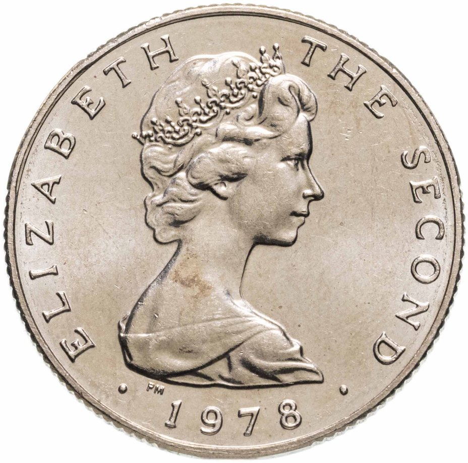 Монета остров Мэн 1 фунт (pound) 1978 стоимостью 1100 руб.