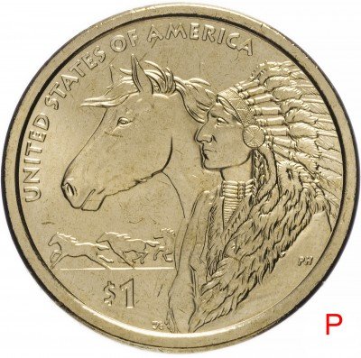 купить США 1 доллар (dollar) 2012 Р "Коренные Американцы - Торговые пути 17 века"