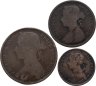 Купить Великобритания набор из 1/4, 1/2 и 1 пенни 1892-1893 (Виктория)