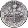 Купить США  10 центов (дайм, one dime) 1957  Silver Roosevelt Dime (Рузвельт) без обозначения монетного двора