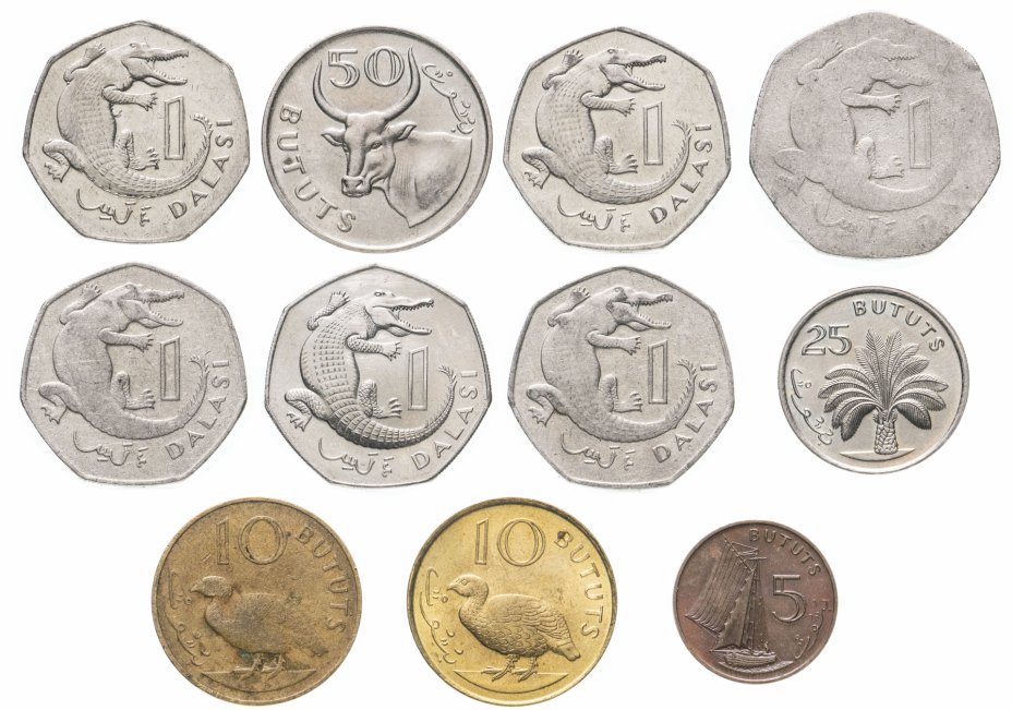 купить Гамбия набор из 11 монет 1971-2016