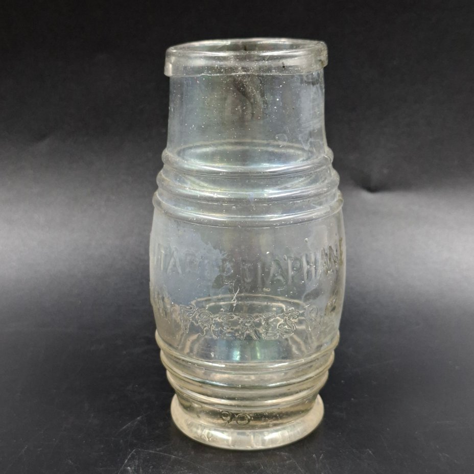 Купить Баночка из-под горчицы "MOUTARDE DIAPHANE LOUIT FRERES&Cie", стекло, Франция, 1900-1940 гг.