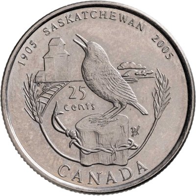 купить Канада 25 центов (cents) 2005 "100 лет провинции Саскачеван"