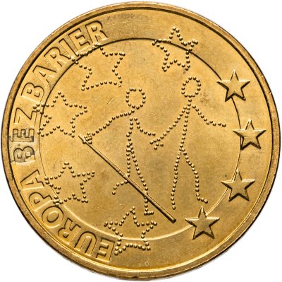 купить Польша 2 злотых 2011 "Европа без границ — 100-летие Общества слепых (Europa bez barier — 100-lecie Towarzystwa Opieki nad Ociemniałymi)"