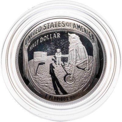купить США 50 центов (1/2 доллара, half dollar) 2019 "50 лет полёта Аполлон-11 на Луну"