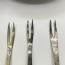 Купить Набор из 3 вилок для лимона, мельхиор (медь-никель), Кольчугинский завод цветных металлов, 1960-1980 гг.
