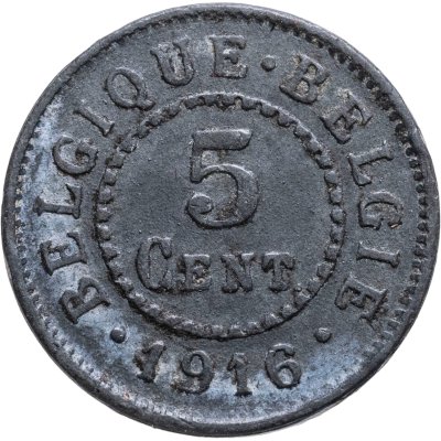 купить Бельгия 5 сантимов (centimes) 1916
