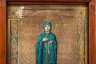 Купить Икона в киоте "Святая мученица Фёкла  равноапостольная", дерево, масло, стекло, Российская империя, 1900-1915 гг.
