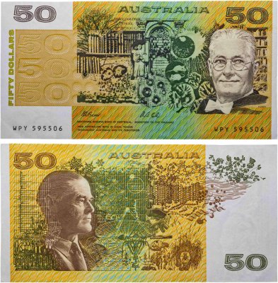 купить Австралия 50 долларов 1973-1994 год (Pick 47h)