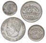 Купить Швеция набор из 4 монет - 10, 25, 50 эре и 1 крона 1952-1968 (случайный год)