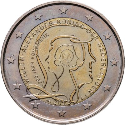 купить Нидерланды 2 евро (euro) 2013 "200-летие Королевства Нидерландов"