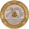 Купить Франция 20 франков (francs) 1992