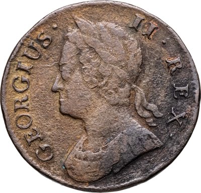купить Великобритания 1/2 пенни 1742