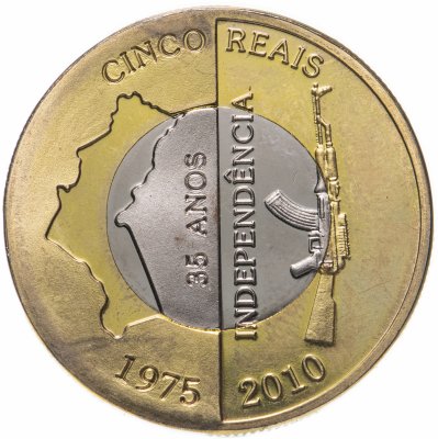 купить Кабинда (Ангола) 5 реалов 2010 "35 лет Независимости"