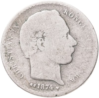 купить Дания 25 эре (ore) 1874