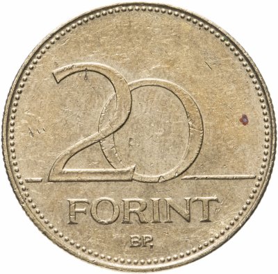 купить Венгрия 20 форинтов (forint) 2012-2021 "MAGYARORSZÁG", случайная дата