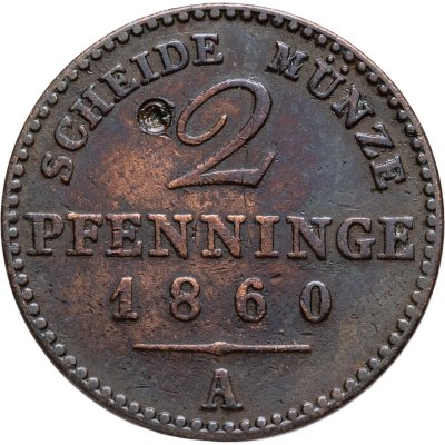 купить Пруссия 2 пфеннинга 1860